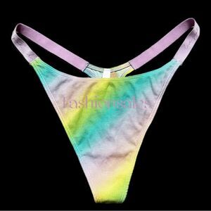 VIctoria’s Secret Pink Stretch cotton Ribbed Thong Panty Tie Dye XXlarge